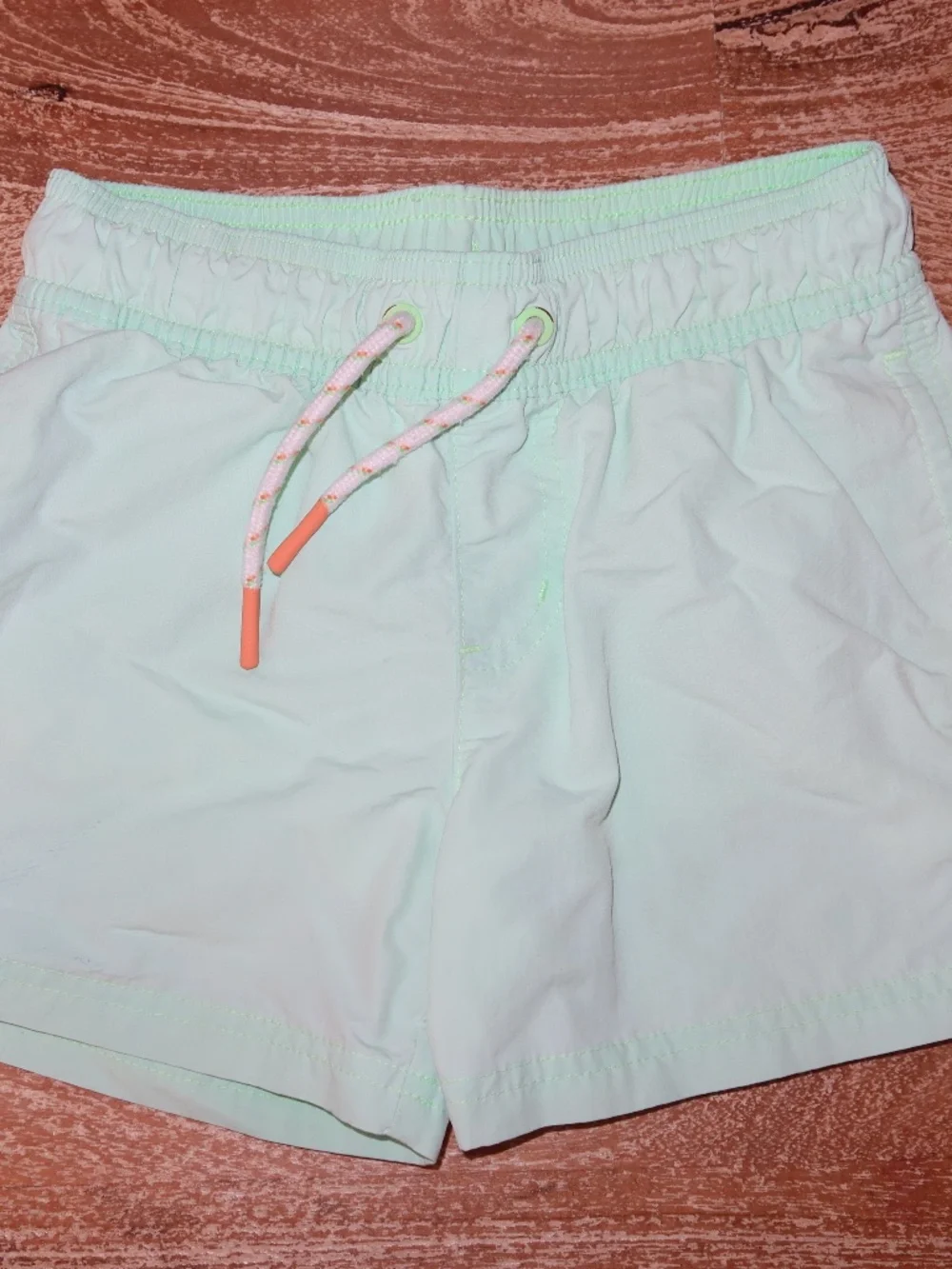 Boys Mint Green Swim Trunks Size 6/7